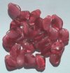 25 14mm Wavy Leaf Raspberry Givre